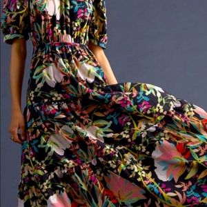 Anthropologie Floral Maxi Dress